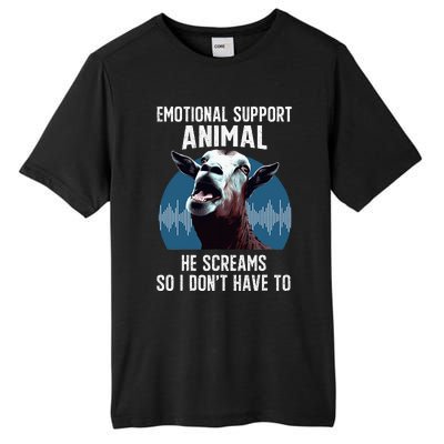 Screaming Goat Emotional Support Animal Goat Owner Raiser Tall Fusion ChromaSoft Performance T-Shirt