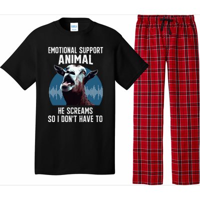 Screaming Goat Emotional Support Animal Goat Owner Raiser Pajama Set