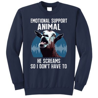 Screaming Goat Emotional Support Animal Goat Owner Raiser Sweatshirt