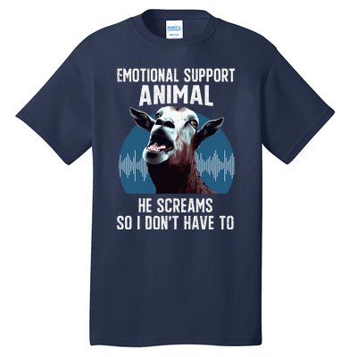 Screaming Goat Emotional Support Animal Goat Owner Raiser Tall T-Shirt