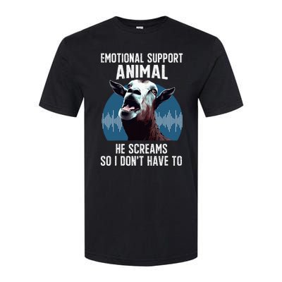 Screaming Goat Emotional Support Animal Goat Owner Raiser Softstyle CVC T-Shirt