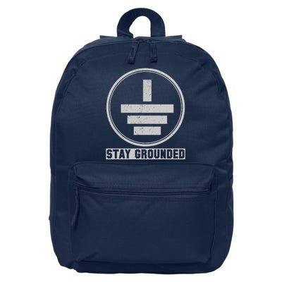 Stay Grounded Electrician Funny 16 in Basic Backpack