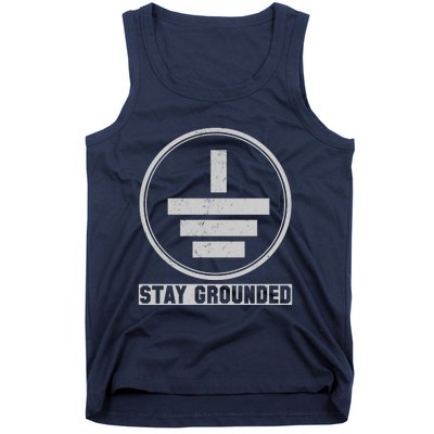 Stay Grounded Electrician Funny Tank Top