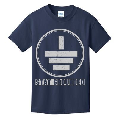 Stay Grounded Electrician Funny Kids T-Shirt