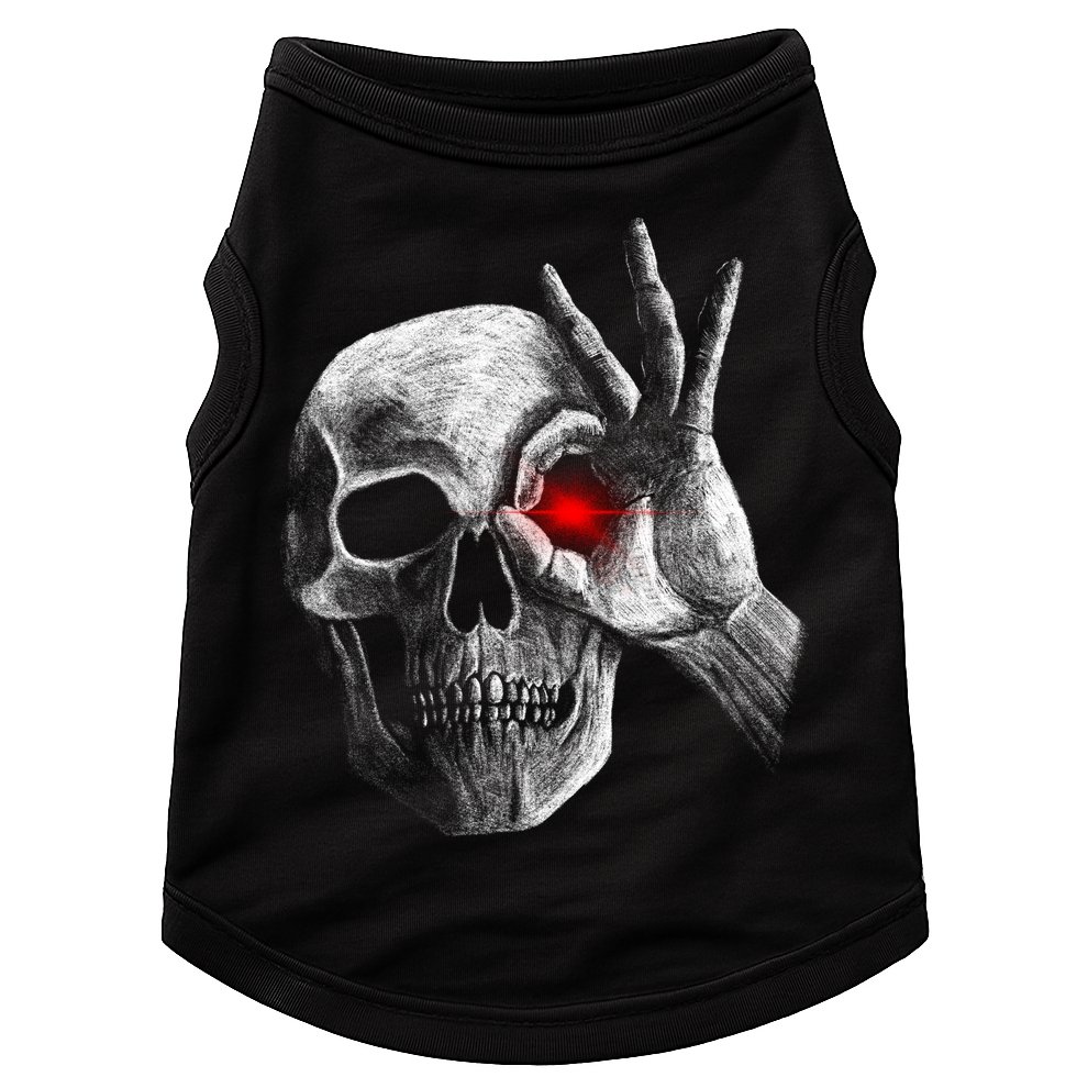 Skeleton Glowing Eye Doggie Tank