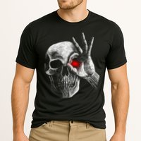 Skeleton Glowing Eye Cooling Performance Crew T-Shirt