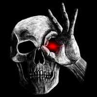 Skeleton Glowing Eye Cooling Performance Crew T-Shirt