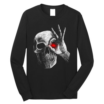 Skeleton Glowing Eye Long Sleeve Shirt