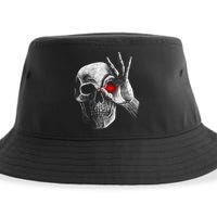 Skeleton Glowing Eye Sustainable Bucket Hat