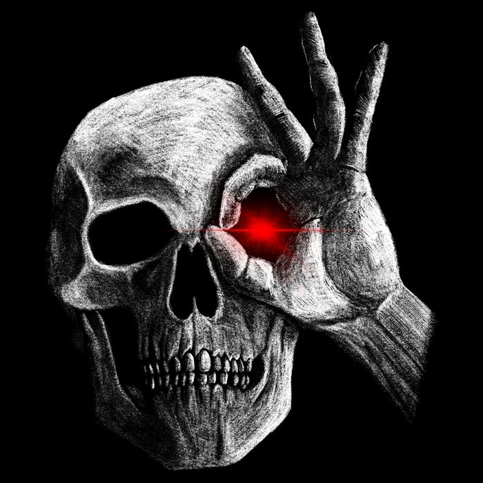 Skeleton Glowing Eye Sustainable Bucket Hat