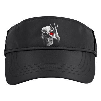 Skeleton Glowing Eye Adult Drive Performance Visor