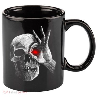 Skeleton Glowing Eye 11oz C Handle Ceramic Mug