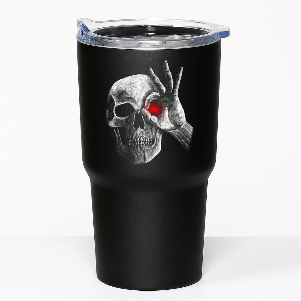 Skeleton Glowing Eye Tumbler