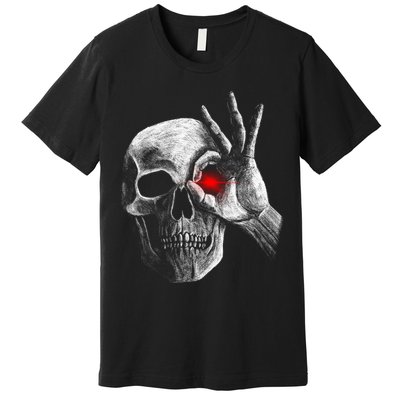 Skeleton Glowing Eye Premium T-Shirt
