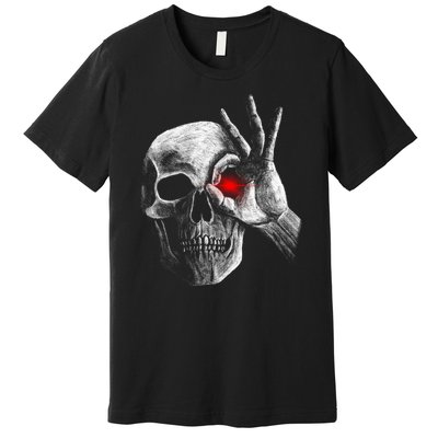 Skeleton Glowing Eye Premium T-Shirt