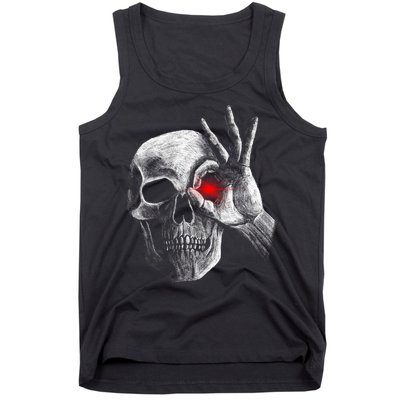 Skeleton Glowing Eye Tank Top