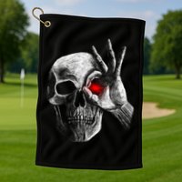 Skeleton Glowing Eye Golf Towel
