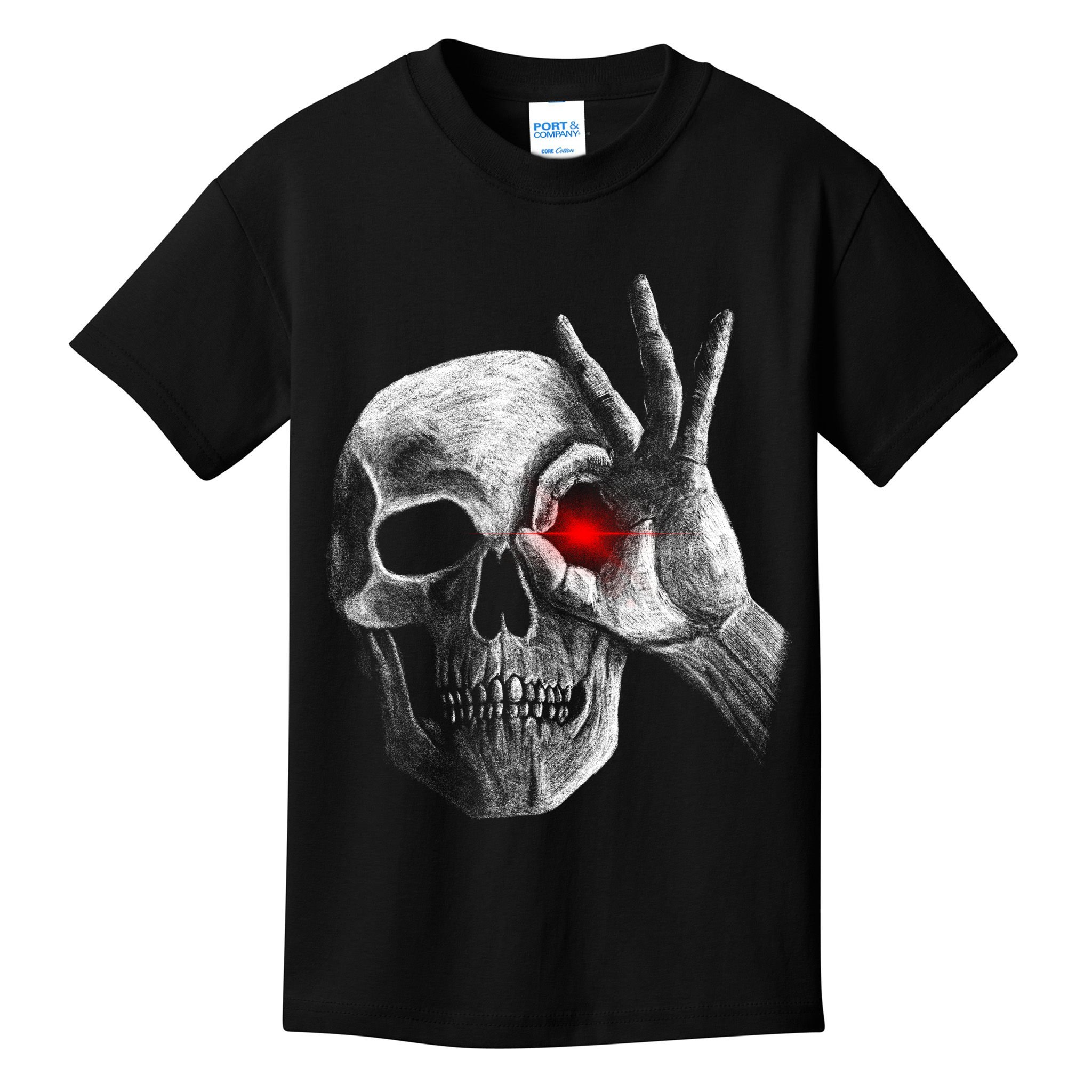 Skeleton Glowing Eye Kids T-Shirt