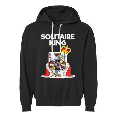 Solitaire Gifts Funny King Card Game Spider Solitaire Garment-Dyed Fleece Hoodie