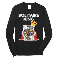 Solitaire Gifts Funny King Card Game Spider Solitaire Long Sleeve Shirt