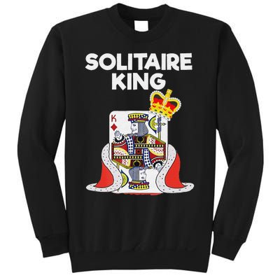 Solitaire Gifts Funny King Card Game Spider Solitaire Sweatshirt