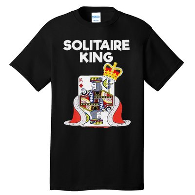 Solitaire Gifts Funny King Card Game Spider Solitaire Tall T-Shirt