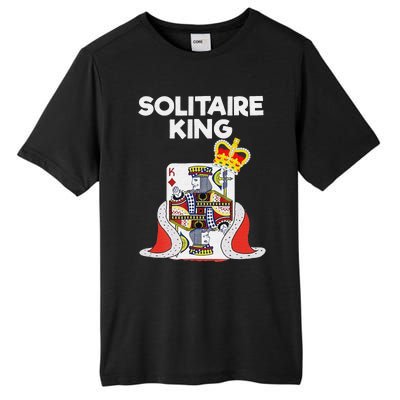 Solitaire Gifts Funny King Card Game Spider Solitaire Tall Fusion ChromaSoft Performance T-Shirt