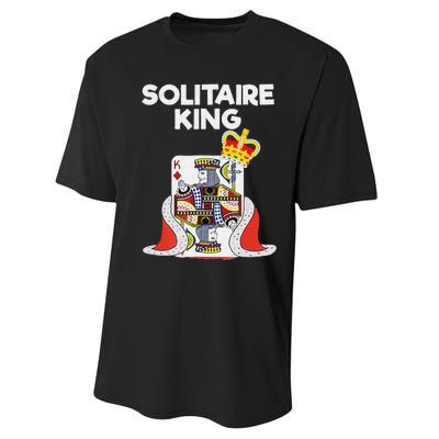 Solitaire Gifts Funny King Card Game Spider Solitaire Performance Sprint T-Shirt