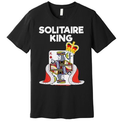 Solitaire Gifts Funny King Card Game Spider Solitaire Premium T-Shirt