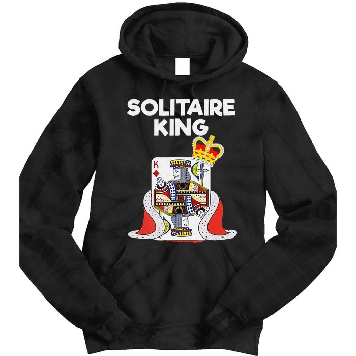 Solitaire Gifts Funny King Card Game Spider Solitaire Tie Dye Hoodie