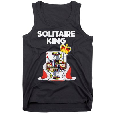 Solitaire Gifts Funny King Card Game Spider Solitaire Tank Top