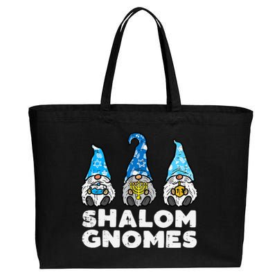 Shalom Gnomes Funny Jew Hanukkah Pajamas Chanukah Pjs Cotton Canvas Jumbo Tote