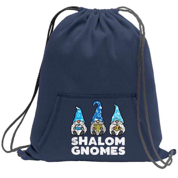 Shalom Gnomes Funny Jew Hanukkah Pajamas Chanukah Pjs Sweatshirt Cinch Pack Bag