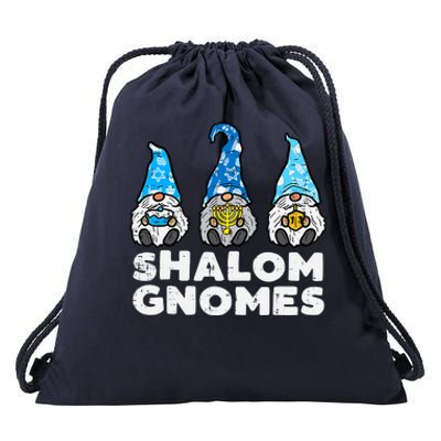 Shalom Gnomes Funny Jew Hanukkah Pajamas Chanukah Pjs Drawstring Bag