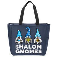 Shalom Gnomes Funny Jew Hanukkah Pajamas Chanukah Pjs Zip Tote Bag