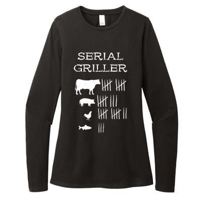 Serial Griller Fathers Day Funny Grilling Grill Bbq Master Gift Womens CVC Long Sleeve Shirt