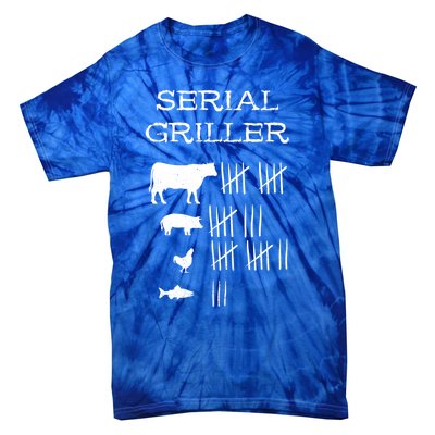 Serial Griller Fathers Day Funny Grilling Grill Bbq Master Gift Tie-Dye T-Shirt