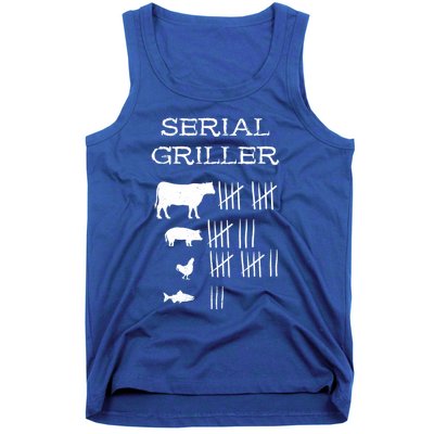 Serial Griller Fathers Day Funny Grilling Grill Bbq Master Gift Tank Top