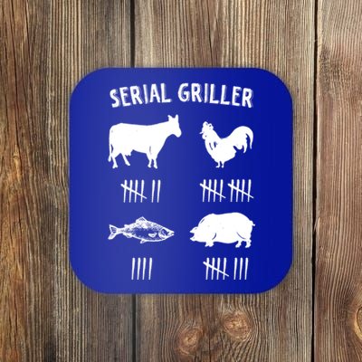 Serial Griller Fathers Day Funny Grilling Grill Bbq Master Cool Gift Coaster