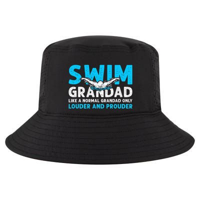 Swim Grandad Funny Swimming Grandad Of A Swimmer Grandad Cool Comfort Performance Bucket Hat