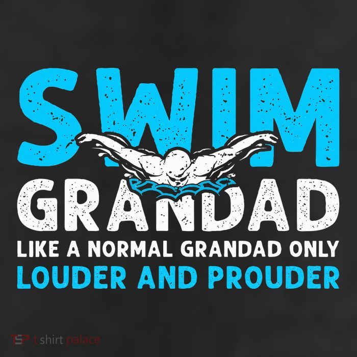 Swim Grandad Funny Swimming Grandad Of A Swimmer Grandad Cool Comfort Performance Bucket Hat
