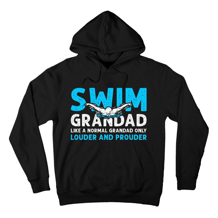 Swim Grandad Funny Swimming Grandad Of A Swimmer Grandad Hoodie