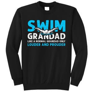 Swim Grandad Funny Swimming Grandad Of A Swimmer Grandad Sweatshirt