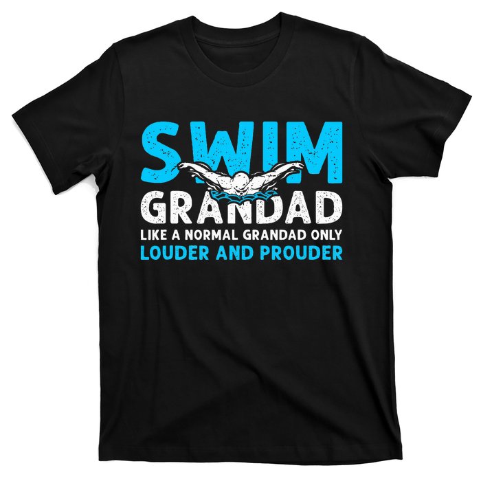 Swim Grandad Funny Swimming Grandad Of A Swimmer Grandad T-Shirt