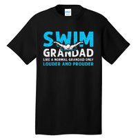 Swim Grandad Funny Swimming Grandad Of A Swimmer Grandad Tall T-Shirt