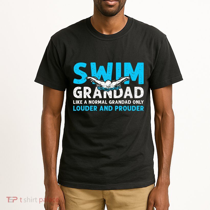 Swim Grandad Funny Swimming Grandad Of A Swimmer Grandad Tall T-Shirt