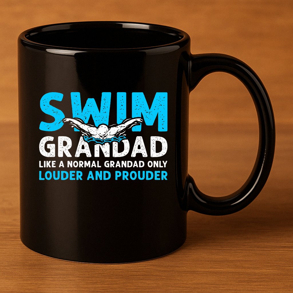 Swim Grandad Funny Swimming Grandad Of A Swimmer Grandad 11oz C Handle Ceramic Mug