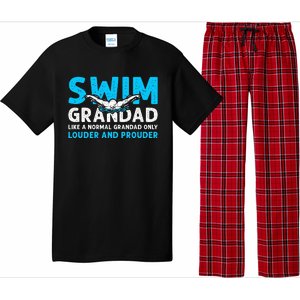 Swim Grandad Funny Swimming Grandad Of A Swimmer Grandad Pajama Set