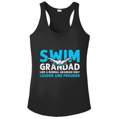 Swim Grandad Funny Swimming Grandad Of A Swimmer Grandad Ladies PosiCharge Competitor Racerback Tank