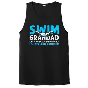 Swim Grandad Funny Swimming Grandad Of A Swimmer Grandad PosiCharge Competitor Tank